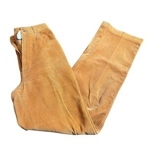 Petite Street‎ High Waisted Corduroy Pants Women Size 5 Caramel Flare Leg